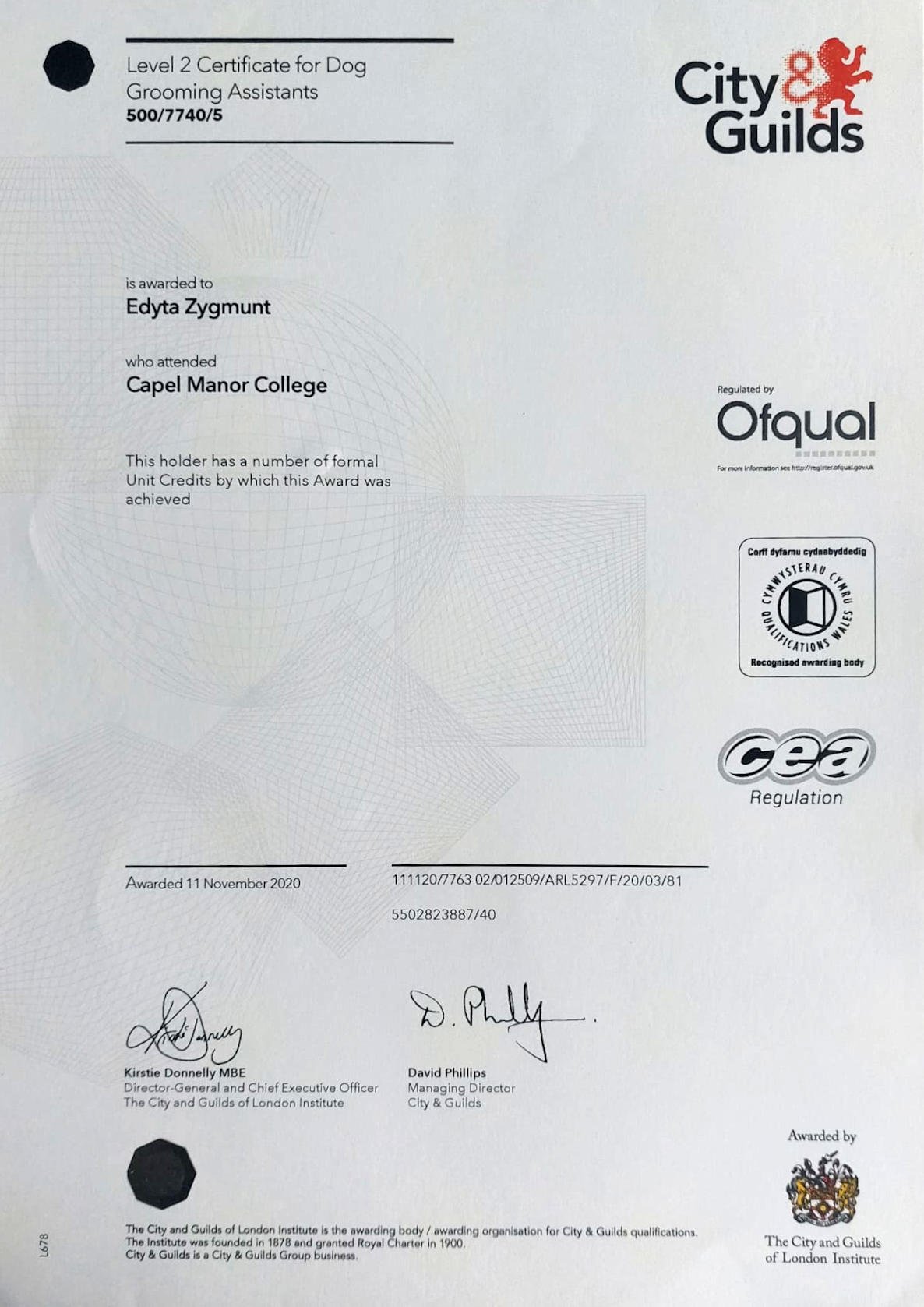 Level 2 Certificate in Dog Grooming